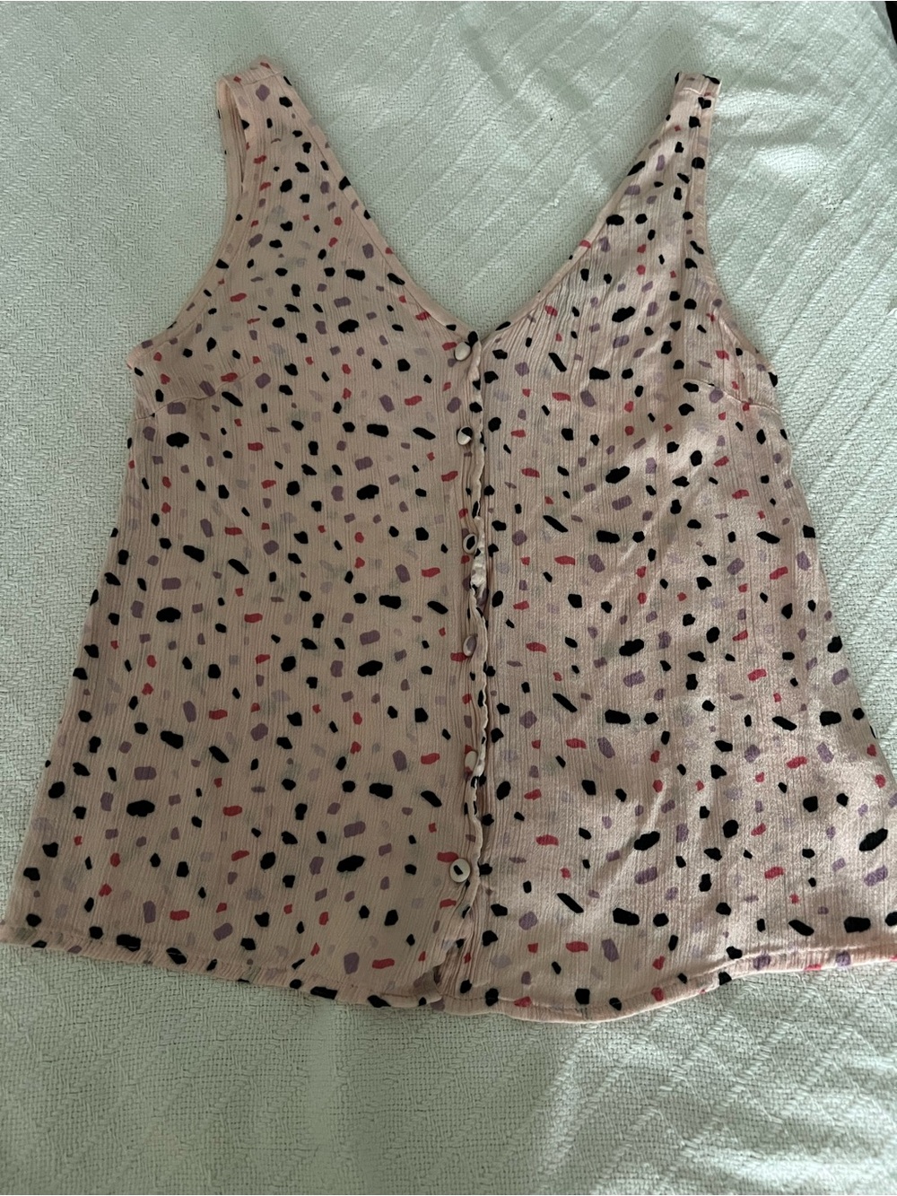 ASOS Button-Front Spots Print Tank
